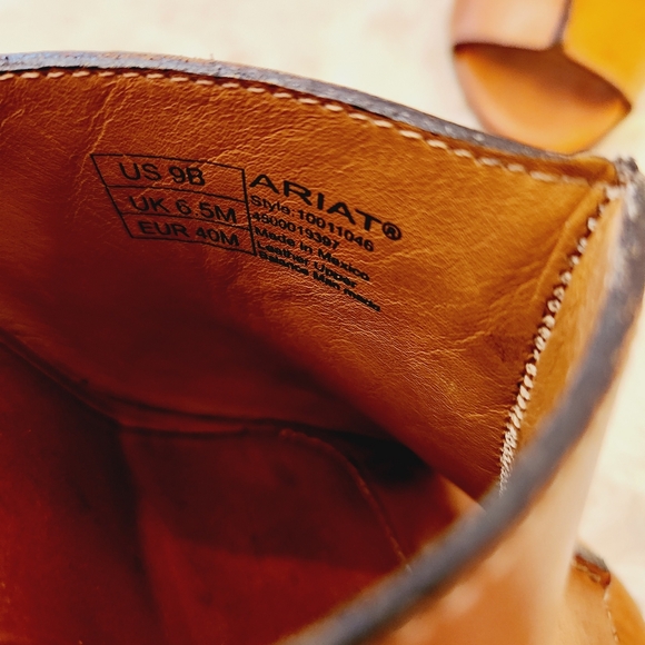 Ariat Wedge Platform Slip In Leather Sandals Size 9B - Picture 9 of 11